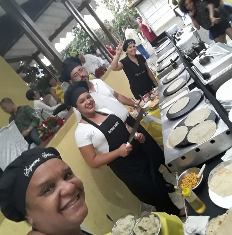 Buffet de Crepe em Domicilio Preço Osasco - Buffet de Crepe para Noivado